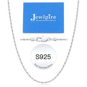 2mm Rope Chain 14K Gold Plated 925 Sterling Silver Chain Necklace for Women